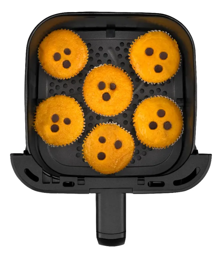 Bolos e lanches preparados na Air Fryer